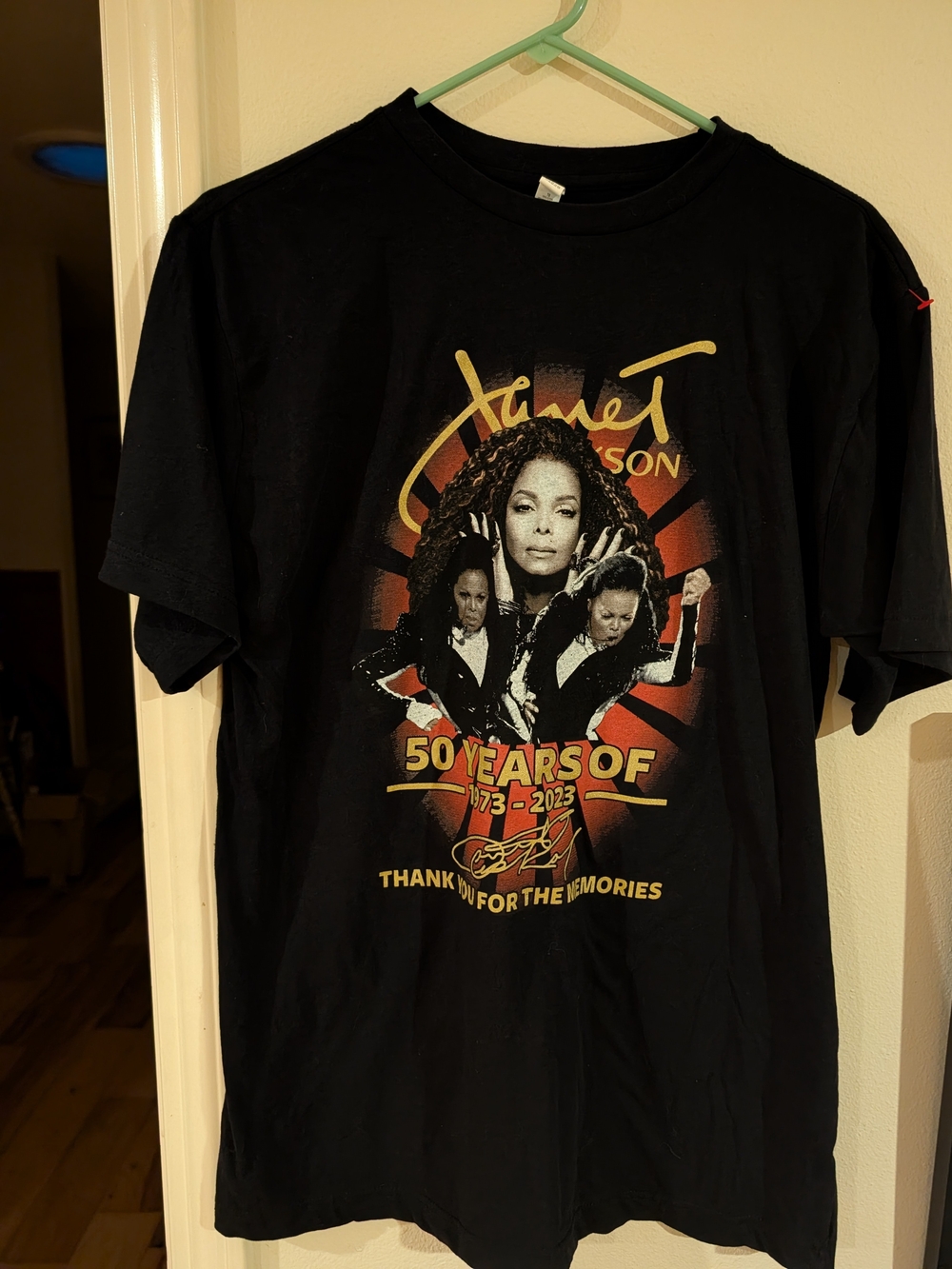 Janet Jackson 50 Years Black Graphic Tee